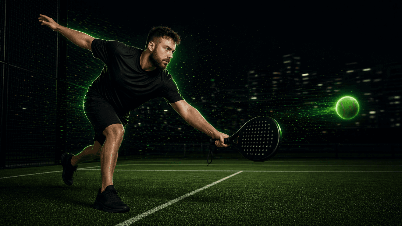 Atleta corriendo a maxima velocidad con ropa deportiva Torres